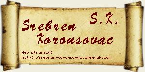 Srebren Koronsovac vizit kartica